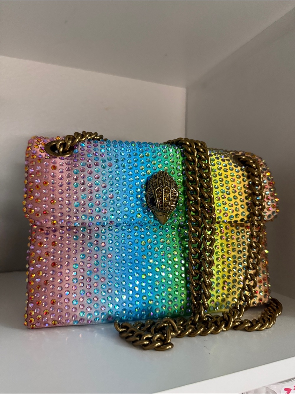 Kurt Geiger Multicolor Crystal-Embellished Kensington NWT - Picture 4 of 11